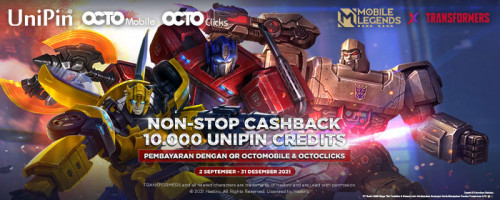 Top Up UniPin Credits dapat Cashback 10.000 UC dengan OCTO Clicks dan QR OCTO Mobile